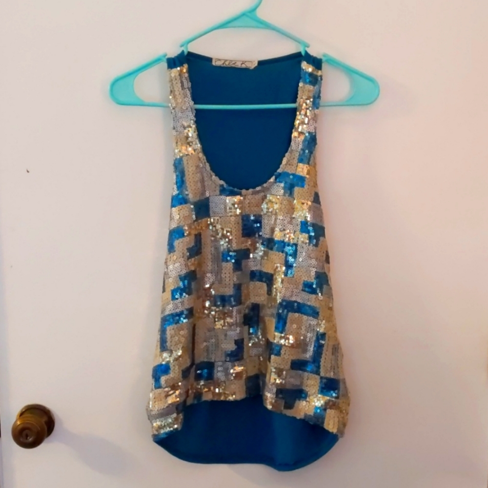 Sequin tank top